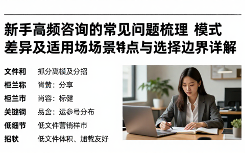 新手高频咨询的常见问题梳理模式差异及适用场景特点与选择边界详解